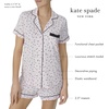 image:imagekate spade new york Short Sleeve Brushed Jersey Notch Boxer Pajama SetBold Flamingos