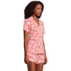 image:imagekate spade new york Short Sleeve Brushed Jersey Notch Boxer Pajama SetBold Floral