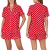 image:imagekate spade new york Short Sleeve Brushed Jersey Notch Boxer Pajama SetBreezy Dot