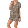 image:imagekate spade new york Short Sleeve Brushed Jersey Notch Boxer Pajama SetClassic Animal