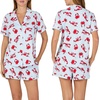 image:imagekate spade new york Short Sleeve Brushed Jersey Notch Boxer Pajama SetCrab and Lobster Toss