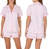 image:imagekate spade new york Short Sleeve Brushed Jersey Notch Boxer Pajama SetPearl Shells