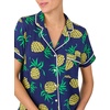 image:imagekate spade new york Short Sleeve Brushed Jersey Notch Boxer Pajama SetPineapple Toss