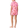 image:imagekate spade new york Short Sleeve Brushed Jersey Notch Boxer Pajama SetPink Print