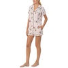image:imagekate spade new york Short Sleeve Brushed Jersey Notch Boxer Pajama SetPink Whimsical Bouquets