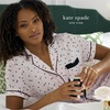 image:imagekate spade new york Short Sleeve Brushed Jersey Notch Boxer Pajama SetScattered Pink Dot