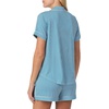 image:imagekate spade new york Short Sleeve Brushed Jersey Notch Boxer Pajama SetSerenity Stripe