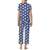 image:imagekate spade new york Short Sleeve Cropped Pant PJ SetNavy Palm Trees