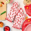 image:imagekate spade new york Squeeze The Day Oven Mitt 2Pack Set Heat Resistant 100 Cotton OrangePink 7x13RedPink