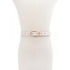 image:imagekate spade new york Womens 1 Inch Belt With Molten Metal Keeper Leather Accessory With Adjustable SizingCream