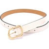 image:imagekate spade new york Womens 120 Inch Belt With Molten Metal Buckle Leather Accessory Adjustable SizingCream