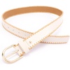 image:imagekate spade new york Womens 15 Inch Bow Belt With Straw Edge Stylish Accessory With Adjustable SizingCream