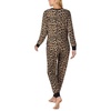 image:imagekate spade new york Womens 2Piece Long Sleeve Crew Neck Top amp Jogger Pants Pajama Lounge Set Velour Drawstring WaistClassic Leopard