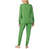 image:imagekate spade new york Womens 2Piece Long Sleeve Crew Neck Top amp Jogger Pants Pajama Lounge Set Velour Drawstring WaistGreen Lady Dot