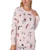 image:imagekate spade new york Womens 2Piece Long Sleeve Crew Neck Top amp Jogger Pants Pajama Lounge Set Velour Drawstring WaistHoliday Party