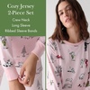 image:imagekate spade new york Womens 2Piece Long Sleeve Crew Neck Top amp Jogger Pants Pajama Lounge Set Velour Drawstring WaistHoliday Party