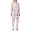 image:imagekate spade new york Womens 2Piece Long Sleeve Crew Neck Top amp Jogger Pants Pajama Lounge Set Velour Drawstring WaistHoliday Party