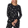 image:imagekate spade new york Womens 2Piece Long Sleeve Crew Neck Top amp Jogger Pants Pajama Lounge Set Velour Drawstring WaistNight Stars