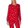 image:imagekate spade new york Womens 2Piece Long Sleeve Crew Neck Top amp Jogger Pants Pajama Lounge Set Velour Drawstring WaistPeppermint Dot