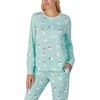 image:imagekate spade new york Womens 2Piece Long Sleeve Crew Neck Top amp Jogger Pants Pajama Lounge Set Velour Drawstring WaistPlayful Polar Bears