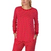 image:imagekate spade new york Womens 2Piece Long Sleeve Crew Neck Top amp Jogger Pants Pajama Lounge Set Velour Drawstring WaistRed Lady Dot