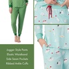 image:imagekate spade new york Womens 2Piece Long Sleeve Crew Neck Top amp Jogger Pants Pajama Lounge Set Velour Drawstring WaistRed Lady Dot