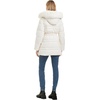 image:imagekate spade new york Womens Belted Short Down Puffer Jacket With Removable Faux Fur TrimCream