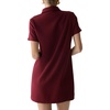 image:imagekate spade new york Womens Crepe Polo Mini Shift Dress with Gold ButtonsRoasted Pomegranate