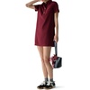 image:imagekate spade new york Womens Crepe Polo Mini Shift Dress with Gold ButtonsRoasted Pomegranate
