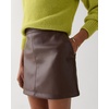 image:imagekate spade new york Womens Faux Nappa Mini SkirtHot Fudge