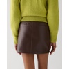 image:imagekate spade new york Womens Faux Nappa Mini SkirtHot Fudge