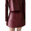 image:imagekate spade new york Womens Faux Nappa Mini SkirtRoasted Pomegranate