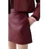 image:imagekate spade new york Womens Faux Nappa Mini SkirtRoasted Pomegranate