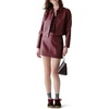 image:imagekate spade new york Womens Faux Nappa Mini SkirtRoasted Pomegranate