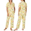 image:imagekate spade new york Womens Kate Spade New York Womens Cropped Pant Pj SetSunset Garden