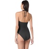 image:imagekate spade new york Womens Rosette Solids Bandeau One Piece SwimsuitBlack