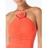 image:imagekate spade new york Womens Rosette Solids High Neck One Piece SwimsuitGoji Berry