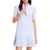 image:imagekate spade new york Womens Seersucker Pleated Shirt DressDiamond BlueFresh White