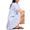 image:imagekate spade new york Womens Seersucker Pleated Shirt DressDiamond BlueFresh White