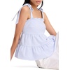 image:imagekate spade new york Womens Seersucker Tiered TopDiamond BlueFresh White