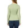 image:imagekate spade new york Womens Sheer Ribbed Long Sleeve PoloVenus Green