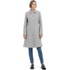image:imagekate spade new york Womens Single Breasted Soft Wool Blend Midlength Walker CoatSoft Grey