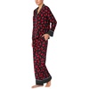image:imagekate spade new york Womens Sleepwear amp Loungewear  Lightweight Charmeuse Long Sleeve Button Down Pajama Shirt amp Pants SetCupid Hearts