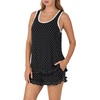 image:imagekate spade new york Womens Sleepwear amp Loungewear  Soft amp Lightweight Modal Jersey Sleeveless Pajama Tank Top amp Shorts SetLexington Dot