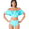 image:imagekate spade new york Womens Solid Ruffle Bandeau TopBlue