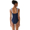 image:imagekate spade new york Womens Solid Shirred Bow Shoulder One PiecePlanetary Navy