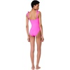 image:imagekate spade new york Womens Solid Shirred Bow Shoulder One PieceVivd Snapdragon
