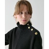 image:imagekate spade new york Womens Turtleneck with Bauble ButtonsBlack