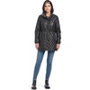 image:imagekate spade new york Womens Water Resistant Quilted Hooded Jacket With Adjustable WaistBlack