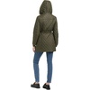 image:imagekate spade new york Womens Water Resistant Quilted Hooded Jacket With Adjustable WaistNew Dark Olive